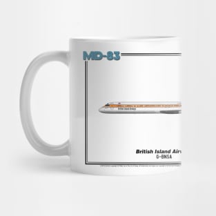 McDonnell Douglas MD-83 - British Island Airways (Art Print) Mug